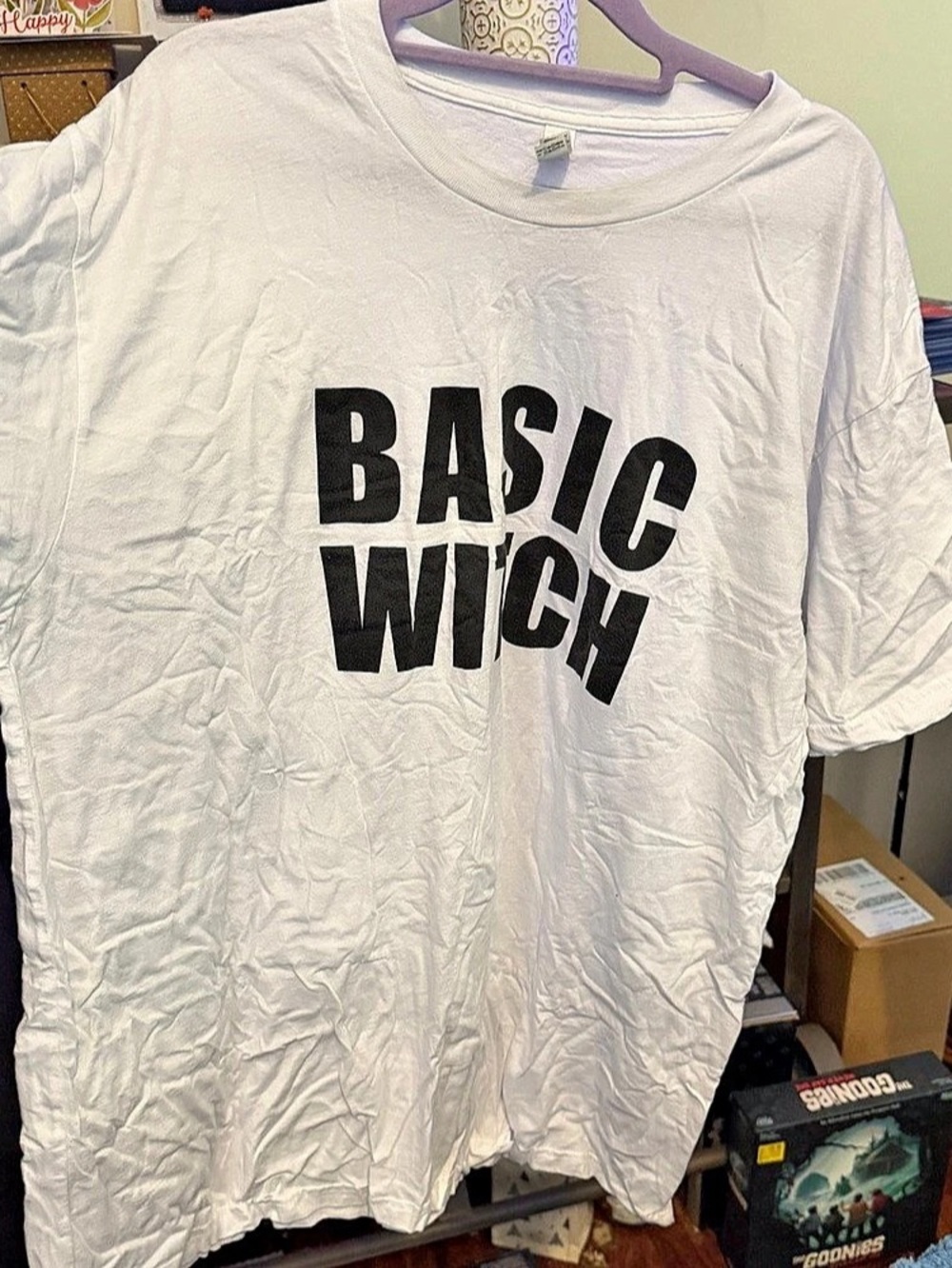 American Eagle Outfitters Basic Witch Graphic Tee White Size 2XL